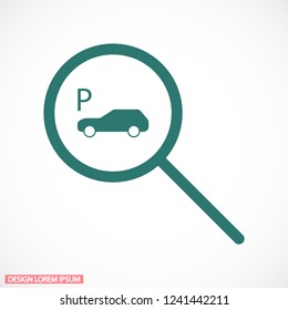 parking search icon vector