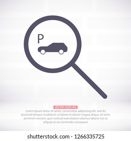 parking search icon vector