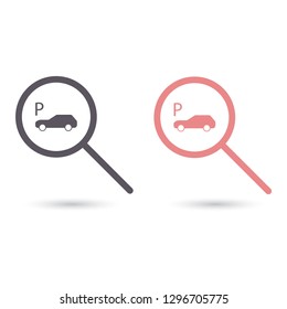 parking search icon vector