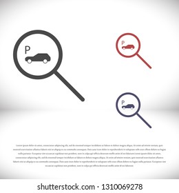 parking search icon vector