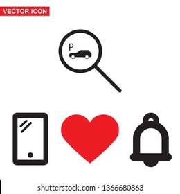 parking search icon vector