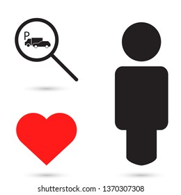 parking search icon vector