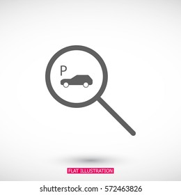 parking search icon vector