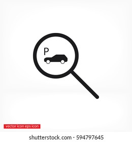 parking search icon vector