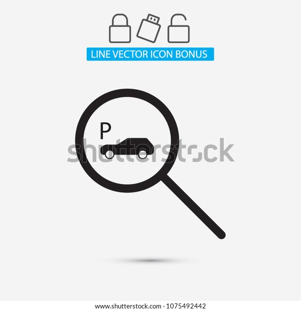 parking search icon
vector