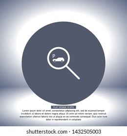 parking search icon vector . Lorem Ipsum Illustration design