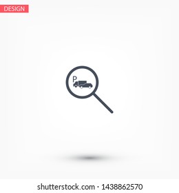 parking search icon vector . Lorem Ipsum Illustration design