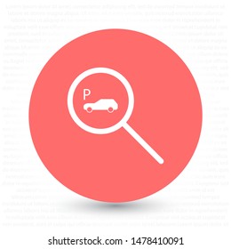 parking search icon vector . Lorem Ipsum Illustration design