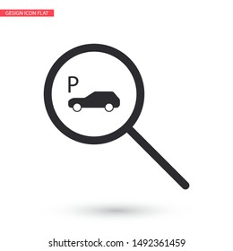 parking search icon vector . Lorem Ipsum Illustration design