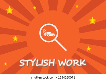 parking search icon vector . Lorem Ipsum Illustration design