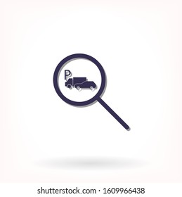 parking search icon vector . Lorem Ipsum Illustration design