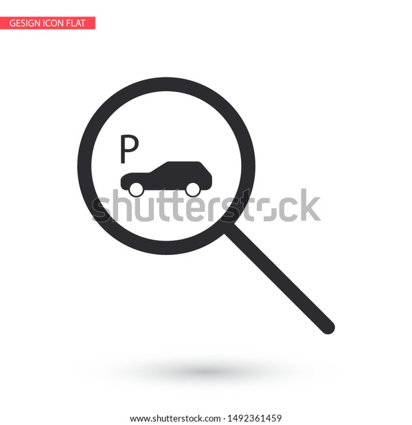 parking search icon vector . Lorem Ipsum\
Illustration design