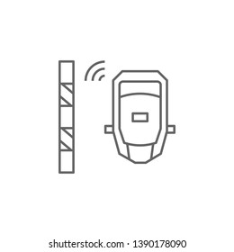 Parking sensor, car icon. Element of auto service icon. Thin line icon for website design and development, app development. Premium icon