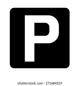 Parking Sign black