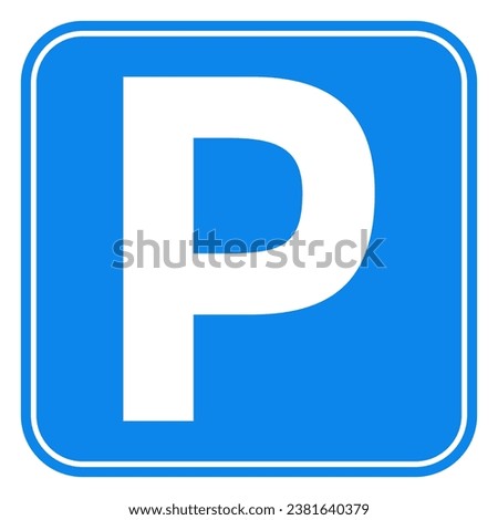 Parking sign. Blue Parking sign. vector illustration