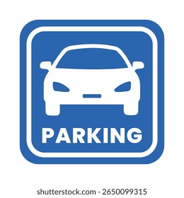Parking sign board vector. Road Parking board symbol on transparent background PNG. Traffic sign. 