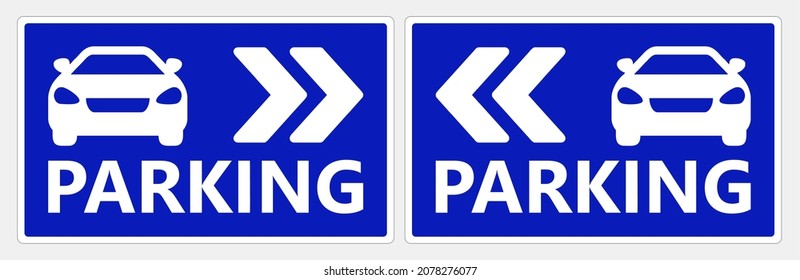 Parking Sign Car. Car Parking Directions.parking Directions. Parking Vip. Vector