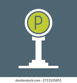 Icono gráfico del Vector creativo de la muestra del aparcamiento