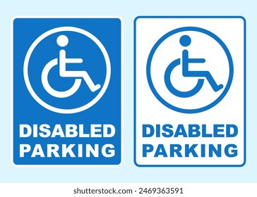 parking sign for disability handicapped disabled printable parking sign symbol template design illustration 