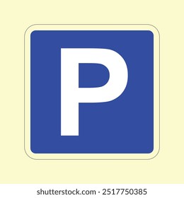 Parkschild-Element, Vektorsymbol
