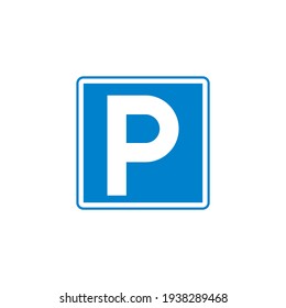 Parking Sign Flat Icon, Parking Area Vector Sign, Colorful Pictogram Isolated On White. Symbol, Logo Illustration. Flat Style Design