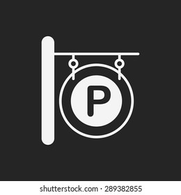 parking sign icon