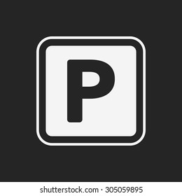 parking sign icon