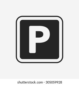 parking sign icon