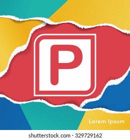parking sign icon