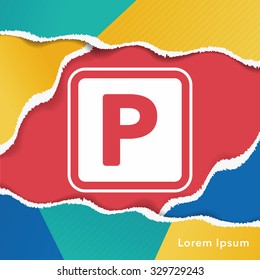 parking sign icon