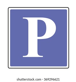 parking sign icon