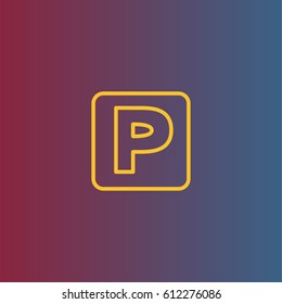 Parking sign icon