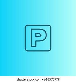 Parking sign icon