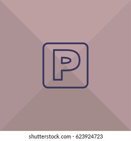 Parking sign icon