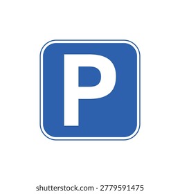 Parking sign icon, Car parking vector.