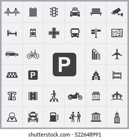 parking sign icon. city icons universal set for web and mobile