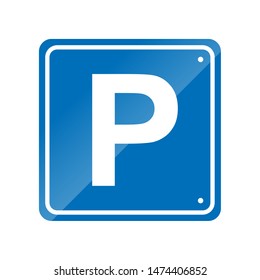 Parking sign icon, road symbol. Parking public icon street place. vector illustration