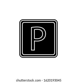 parking sign icon. Simple glyph, flat vector of camping icons for ui and ux, website or mobile application