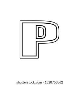 parking, parking sign icon. Simple thin line, outline vector of universal icons for UI and UX, website or mobile application