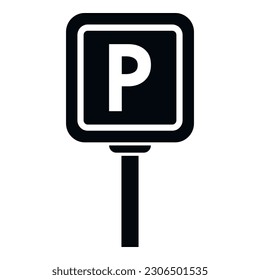 Parking sign icon simple vector. Place transport. Toll home