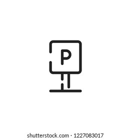 Parking Sign Icon Vector