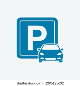 parking sign icon vector