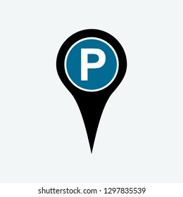 parking sign icon vector