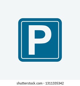 parking sign icon vector