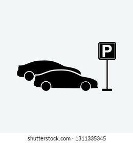 parking sign icon vector