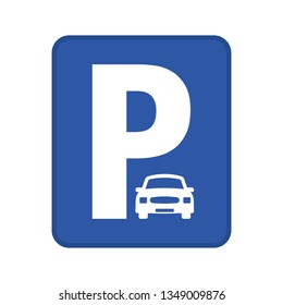 Parking sign icon vector