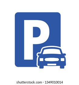 Parking sign icon vector