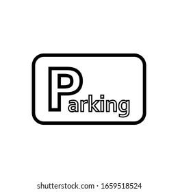 Parking Sign icon vector illustration logo template for many purpose. Isolated on white background.