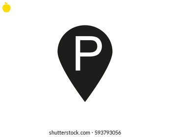 Parking sign, icon, vector illustration eps10