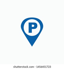 parking sign icon vector isolated